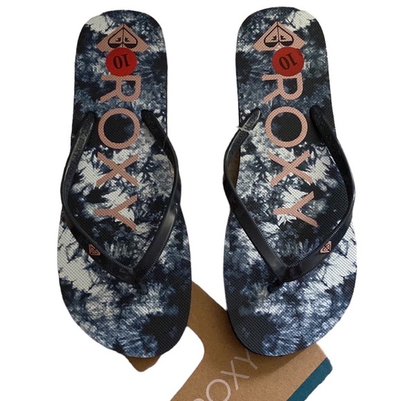 NEW Roxy tie dye flip flops/thong/sandals - Picture 10 of 12